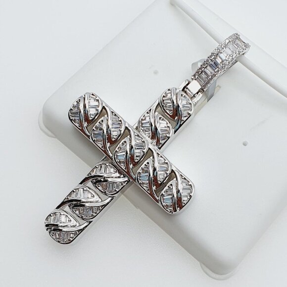 "925 Sterling Silver Plated CZ Pendant, EVBRS482 - Picture 8 of 10